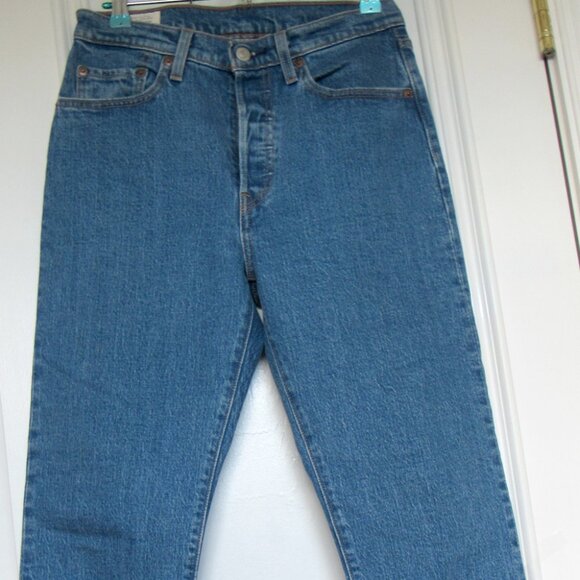 Levi's 501 Women Jeans, Mom, Blue,sz.W27 L26;Cotton,High Rise - Picture 4 of 6